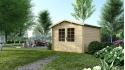 Abri de jardin en bois - 9m2 - 3x3m - Ep. 28mm - Couleur: naturel