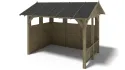 Pergola de jardin 4,04x3,06m avec panneaux - traité