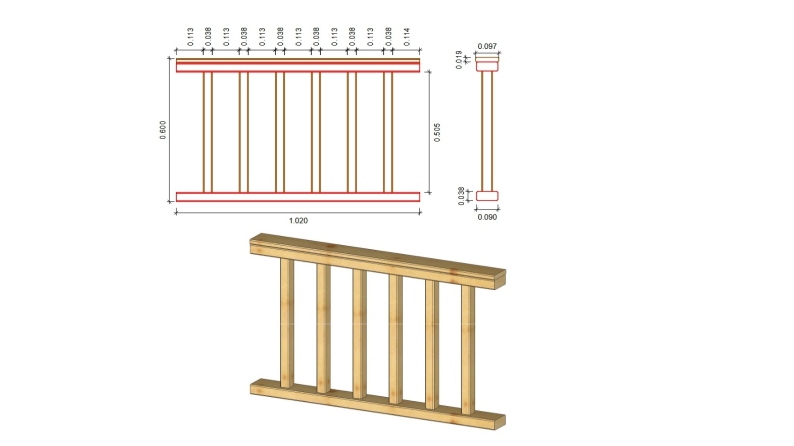 Pergola de jardin 4.04x3.06m avec panneaux - traité