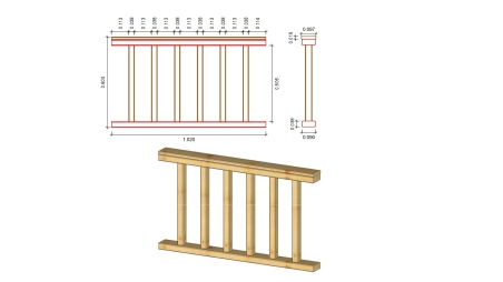 Pergola de jardin 4.04x3.06m avec panneaux - traité