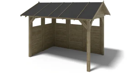 Pergola de jardin 4,04x3,06m avec panneaux - traité