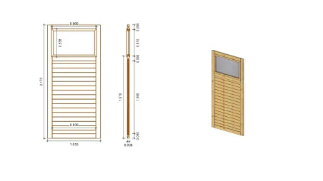 Pergola de jardin 4,04x3,06m avec panneaux - traité