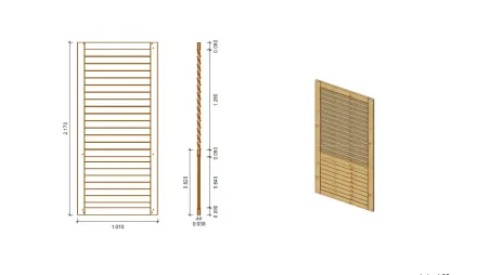 Pergola de jardin 4,04x3,06m avec panneaux - traité