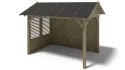 Pergola de jardin 4,04x3,06m avec panneaux - traité