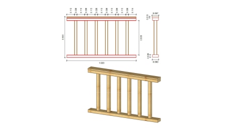 Pergola de jardin 4.04x3.06m avec panneaux - traité