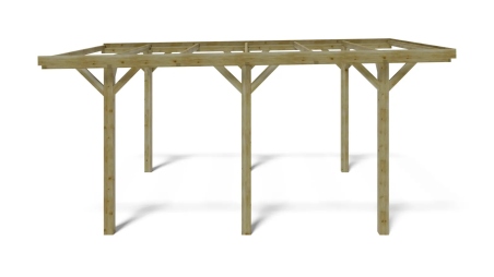 Carport, abri de voiture  3.04x5.12 m - 15.56 m2