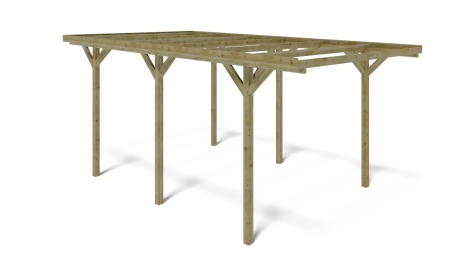 Carport, abri de voiture  3,04x5,12 m - 15,57 m2