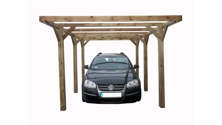 Carport, abri de voiture  3,04x5,12 m - 15,56 m2 - couverture PVC 
