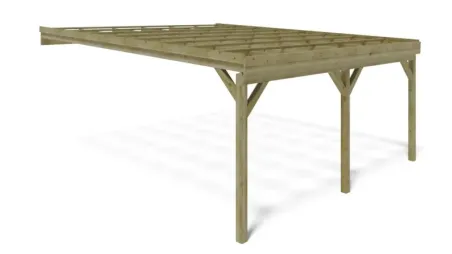 Carport, abri de voiture  5,80x5,06 m - 29 m2 - adossé 