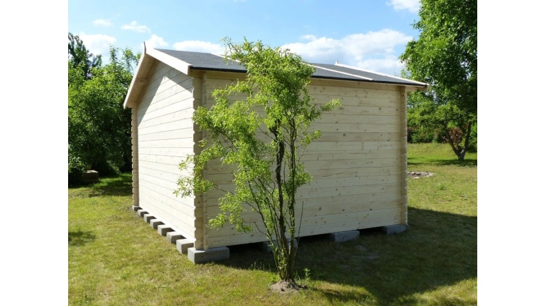Abri de jardin en bois - 12m2 - 4x3m - Ep. 28mm - Couleur: naturel