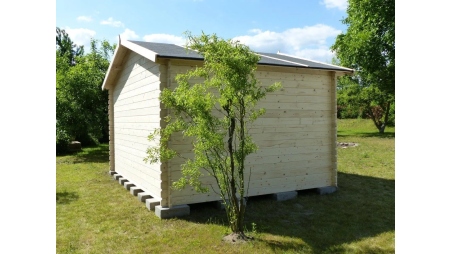 Abri de jardin en bois - 12m2 - 4x3m - Ep. 28mm - Couleur: naturel