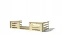 Terrasse en bois avec balustrade pour abri en bois - 12m2 - 4m x 3m - couleur: naturel