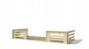 Terrasse en bois avec balustrade pour abri en bois - 10m2 - 5m x 2m - couleur: naturel