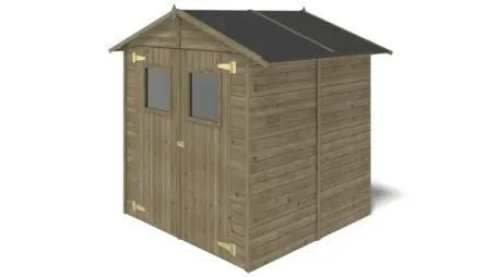 Abri de jardin en bois 3,46 m2 - 1,90x1,82 m - traité - Couleur: vert