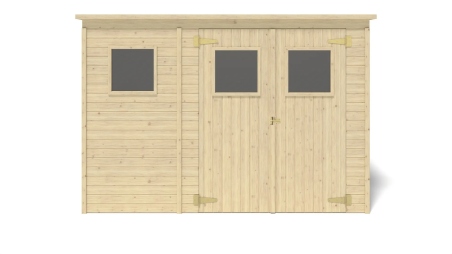 Abri de jardin en bois 4,86 m2 - 2,70x1,80 m - Couleur: naturel