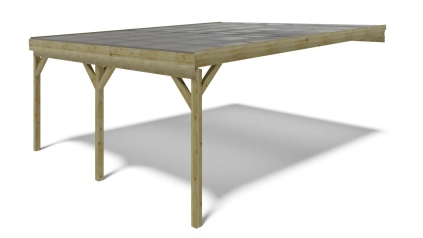 Carport, abri de voiture  5,80x5,06 m - 29 m2 - couverture PVC 