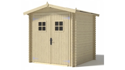 Abri de jardin en bois - 4m2 - 2x2m - Ep. 19mm - Couleur: naturel