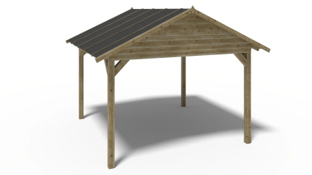 Pergola de jardin 4,04x4,17m - traité