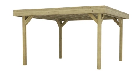 Pergola de jardin 4,04x4,04m - traité