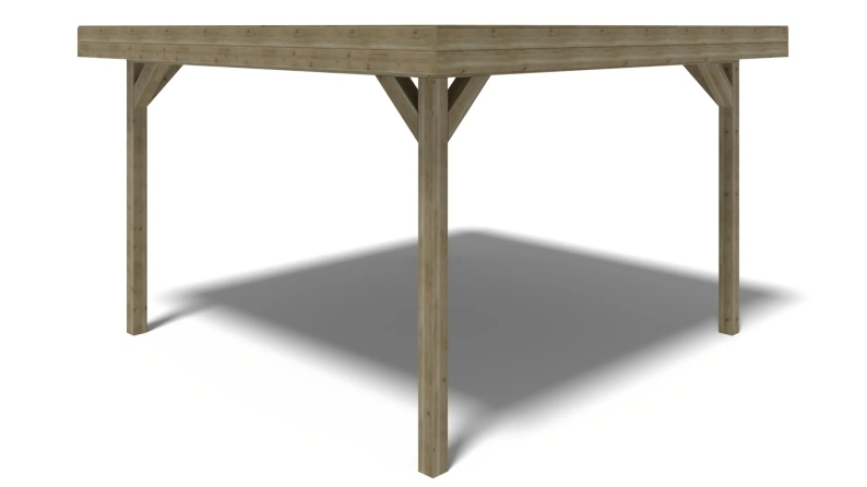 Pergola de jardin 4.04x4.04m - traité