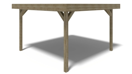 Pergola de jardin 4,04x4,04m - traité