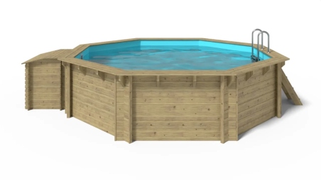Piscine en bois 4,71x4,72 - H.1,20 m autoportante