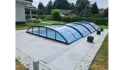 Abri de piscine Horizon - 8,61x4,20 m - polycarbonate alvéolaire 8 mm - Couleur Ral7016 Graphite