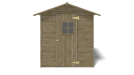 Abri de jardin en bois 2,17 m2 - 1,77x1,23 m - traité - Couleur: vert