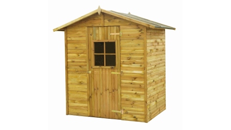 Abri de jardin en bois 2,17 m2 - 1,77x1,23 m - traité - Couleur: vert