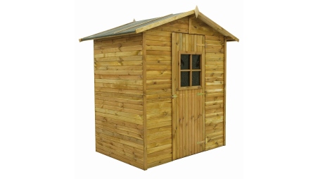 Abri de jardin en bois 2,17 m2 - 1,77x1,23 m - traité - Couleur: vert