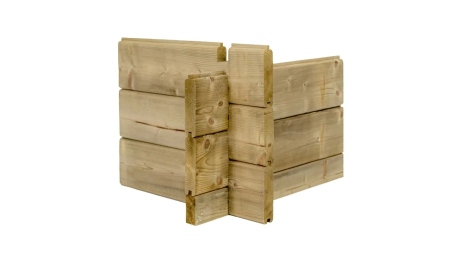 Abri de jardin en bois - 17.4m2 - 5.79x3m - Traité - Ep. 28mm - Couleur: vert