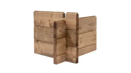 Abri de jardin en bois - 4,50m2 - 1,50x3m - Traité - Ep. 28mm - Couleur: marron