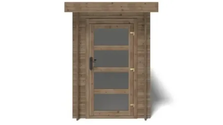 Abri de jardin en bois - 4,50m2 - 1,50x3m - Traité - Ep. 28mm - Couleur: marron