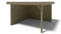 Pergola de jardin 4,04x4,04m avec panneaux - traité