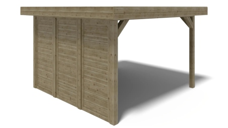 Pergola de jardin 4,04x4,04m avec panneaux - traité