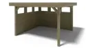 Pergola de jardin 4,04x4,04m avec panneaux - traité