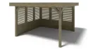 Pergola de jardin 4,04x4,04m avec panneaux - traité