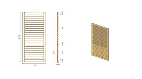 Pergola de jardin 4,04x4,04m avec panneaux - traité