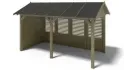 Pergola de jardin 5x3,06m avec panneaux - traité