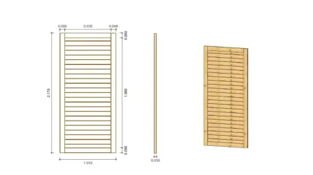 Pergola de jardin 5x3,06m avec panneaux - traité