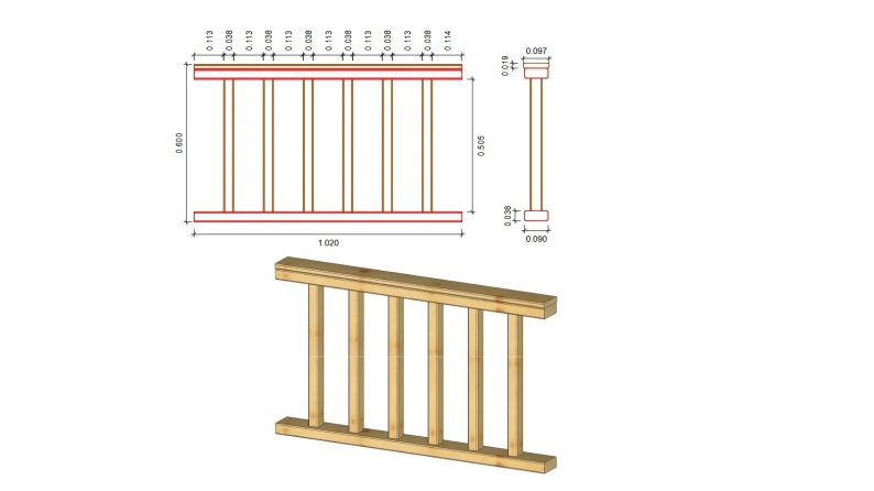 Pergola de jardin 4.04x3.06m avec panneaux - traité
