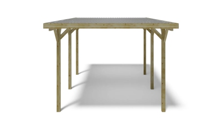 Carport, abri de voiture  3,04x5,12 m - 15,57 m2 - couverture PVC 