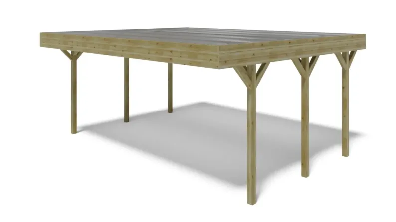 Carport, abri de voiture  6,06x5,03 m - 30 m2 - couverture PVC 