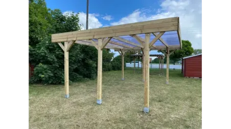 Carport, abri de voiture  6,06x5,03 m - 30 m2 - couverture PVC 