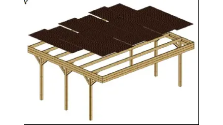 Carport, abri de voiture  6,06x5,03 m - 30 m2 - couverture PVC 