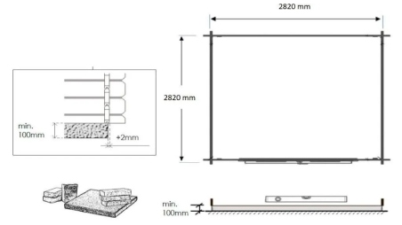 Abri de jardin en bois - 9m2 - 3x3m - Traité - Ep. 28mm - Couleur: vert