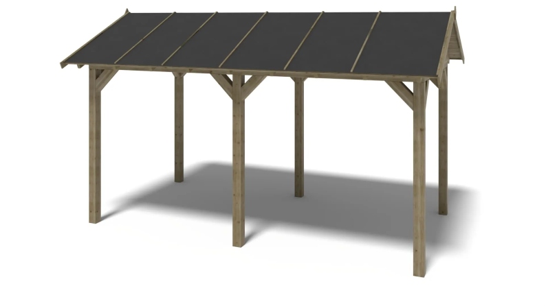 Pergola de jardin 5x3.06m - traité