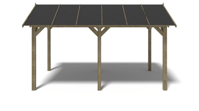 Pergola de jardin 5x3.06m - traité