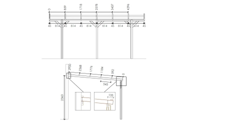 Carport, abri de voiture  3x5,24 m - 15 m2 - couverture PVC 