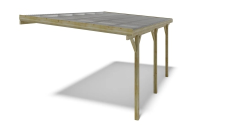 Carport, abri de voiture  3x5,24 m - 15 m2 - couverture PVC 